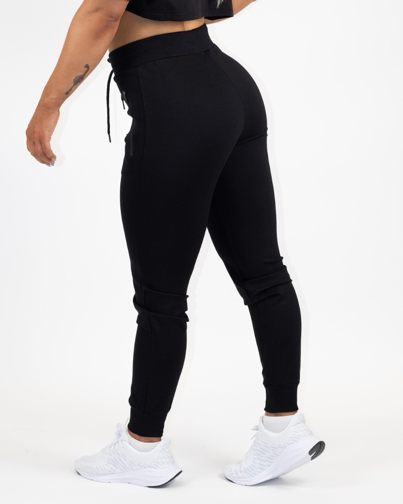 Women's elite compression tights, full black 