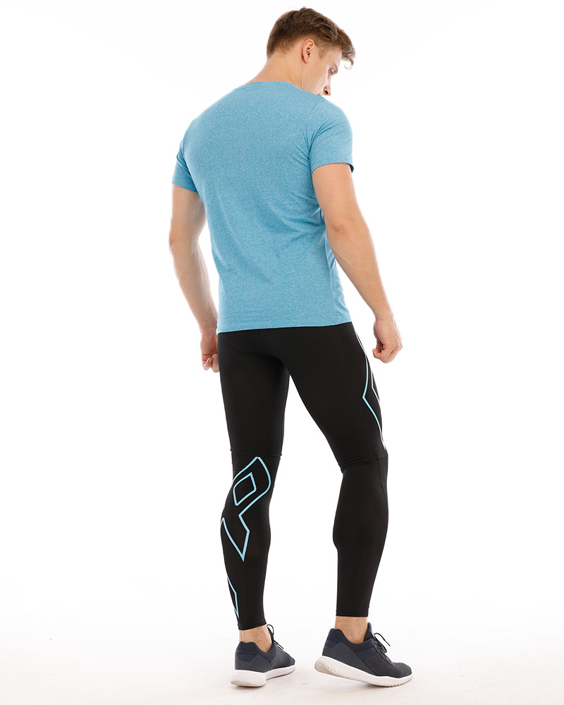 Men's compression tights, blue