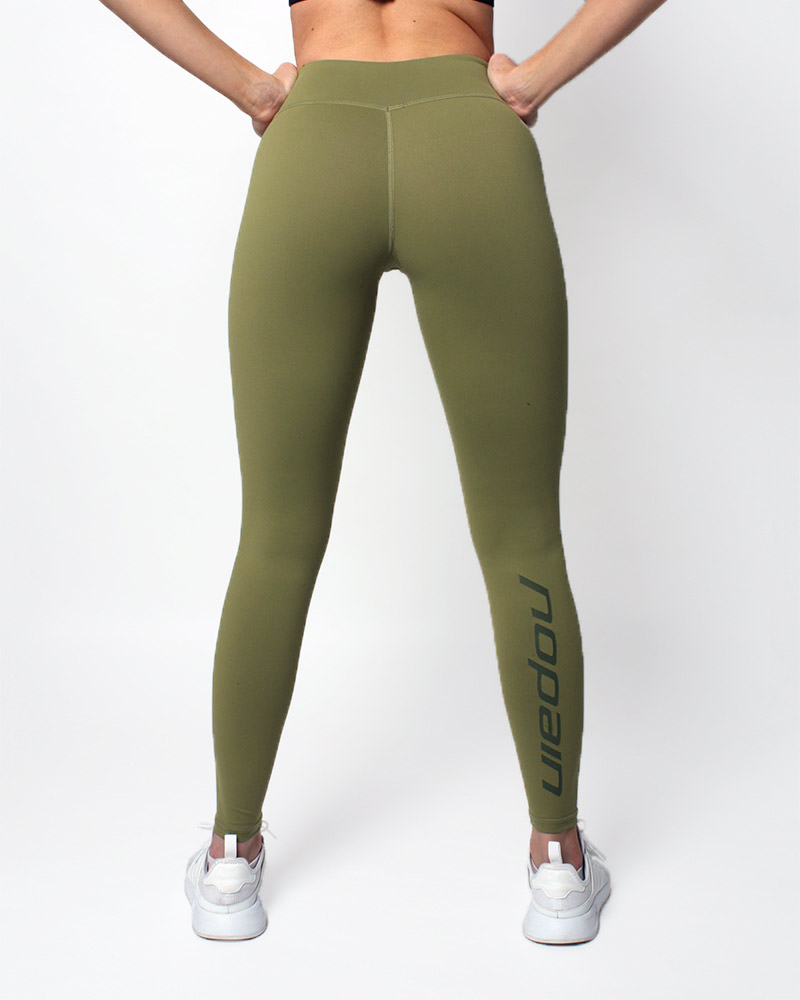 Women’s training leggings, pine green