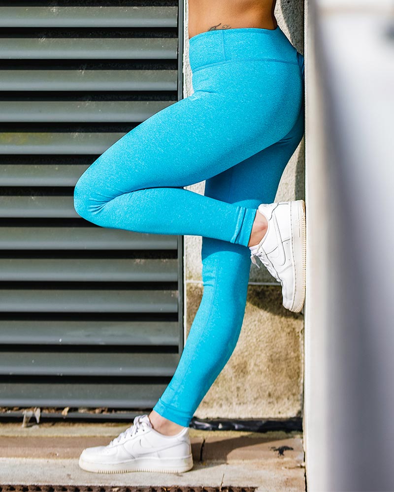 Women’s training leggings, soft blue