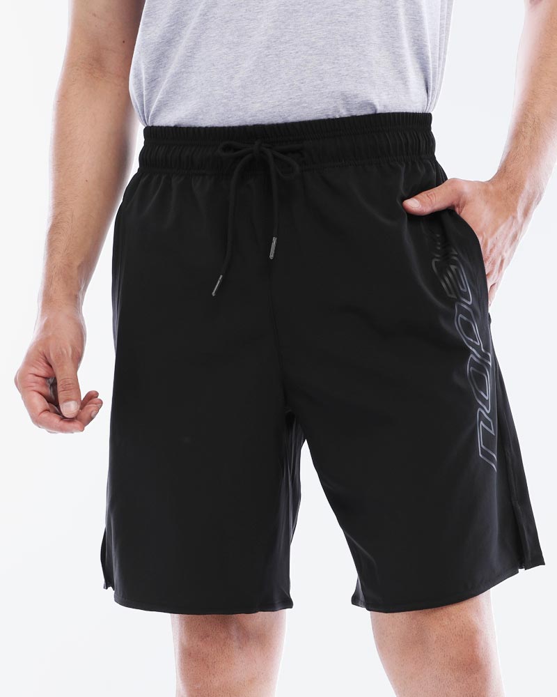 Men's training shorts, full black