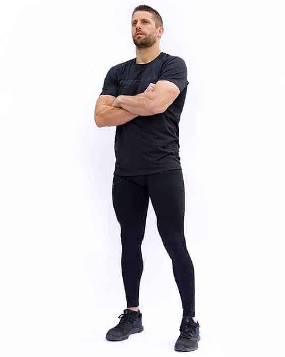 Men’s elite compression tights ZE3 CrossFit, full black