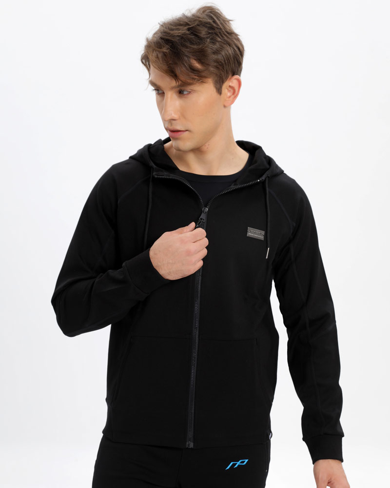 Men's premium training hoodie, black