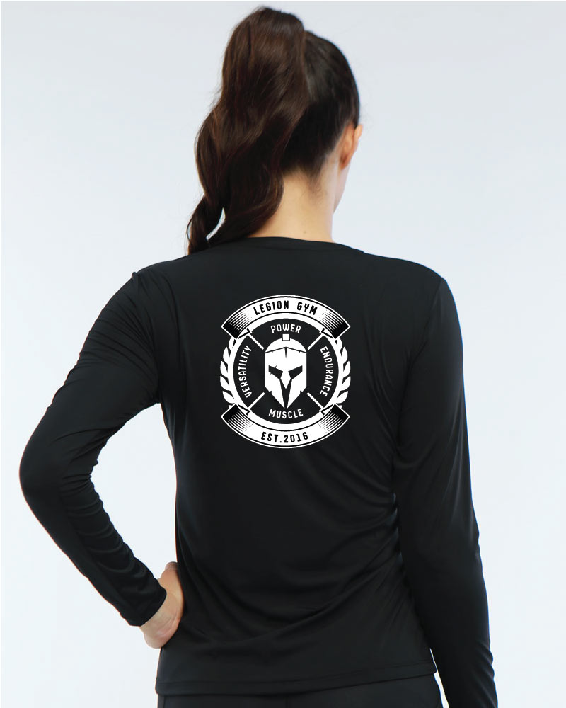 Naisten premium long sleeve Legion Gym, black