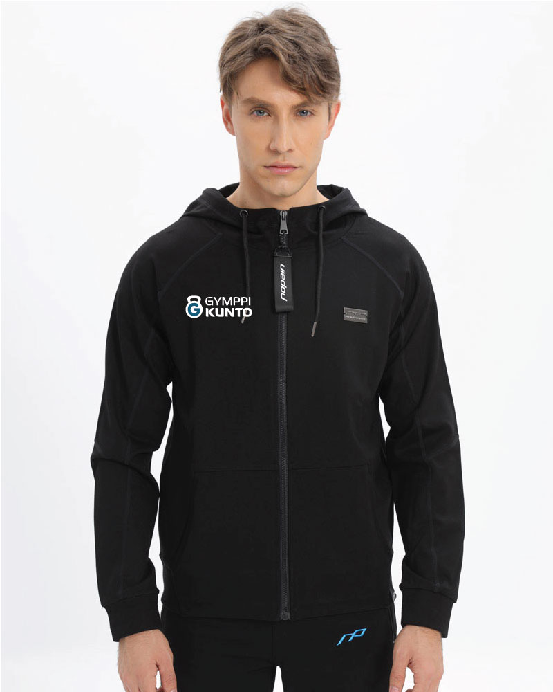 Miesten premium training hoodie Gymppikunto, black