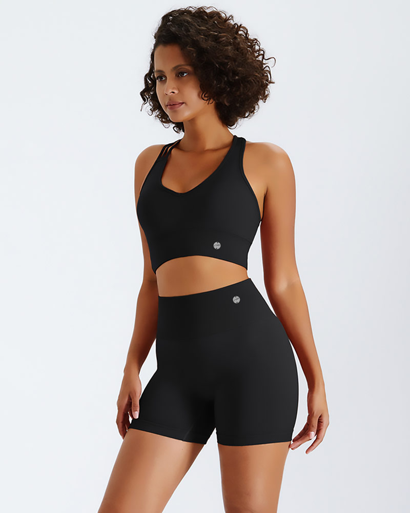 Naisten gym shorts, black
