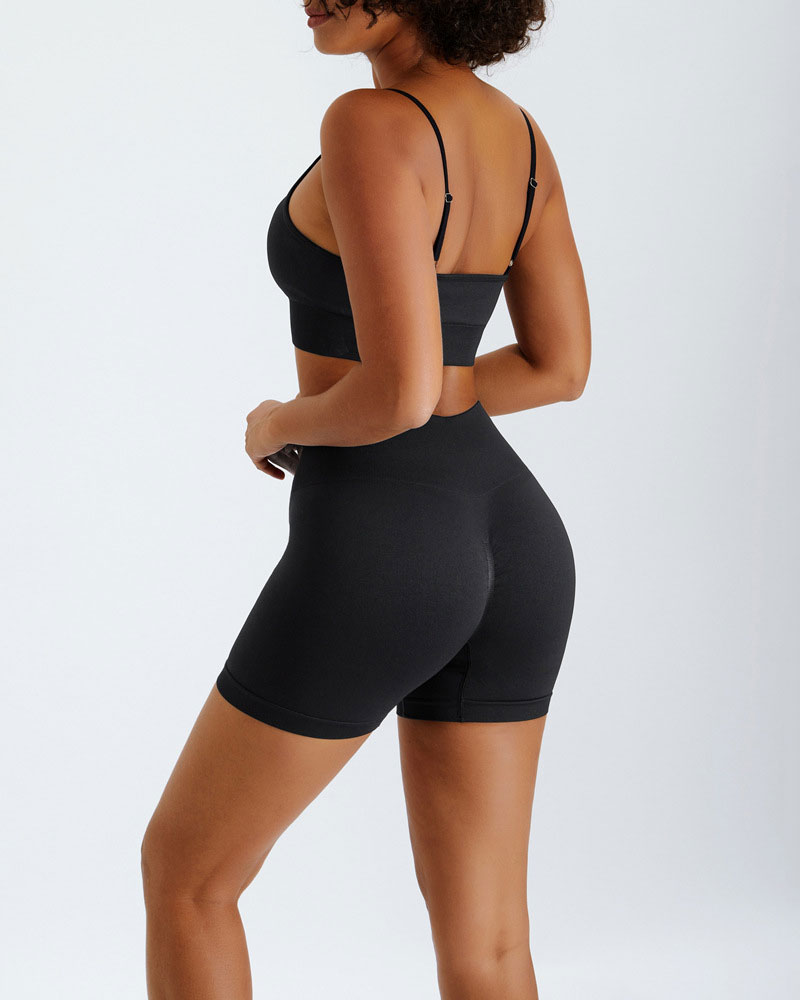 Naisten gym shorts Kristalli Sport, black