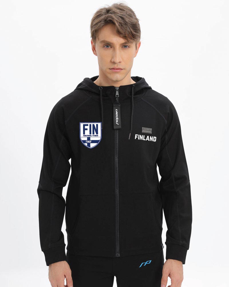 Miesten premium training hoodie FIN2F, black