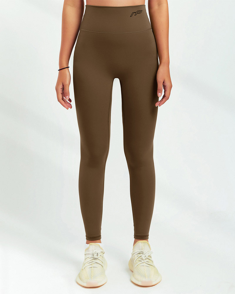 Women’s recycled collection training tights, coffee
