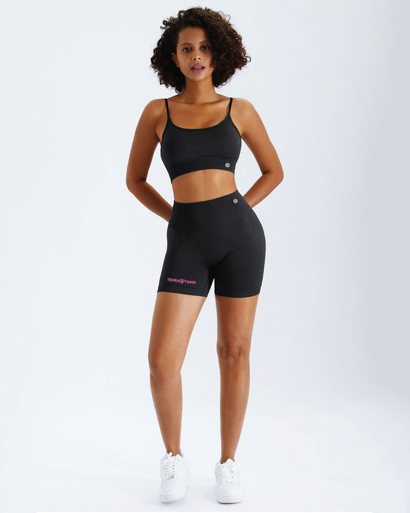 Naisten gym shorts Teurastamo training, black