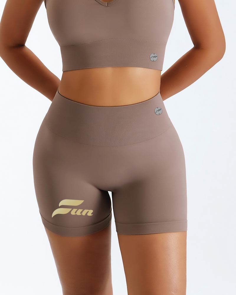 Naisten gym shorts Fun Kokkola, brown