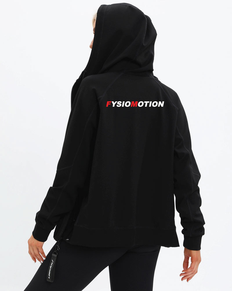 Naisten premium training hoodie Fysiomotion, black
