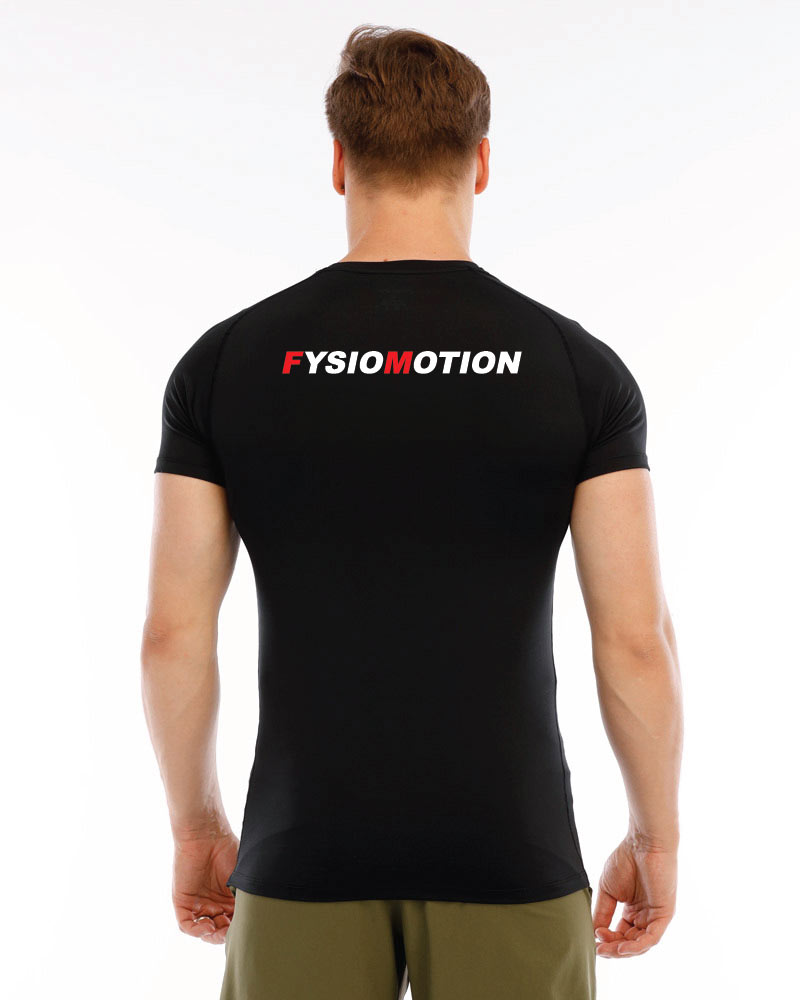 Miesten premium training tee Fysiomotion, black