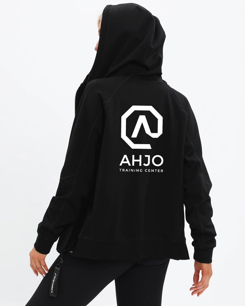 Naisten premium training hoodie Ahjo Training Center, black