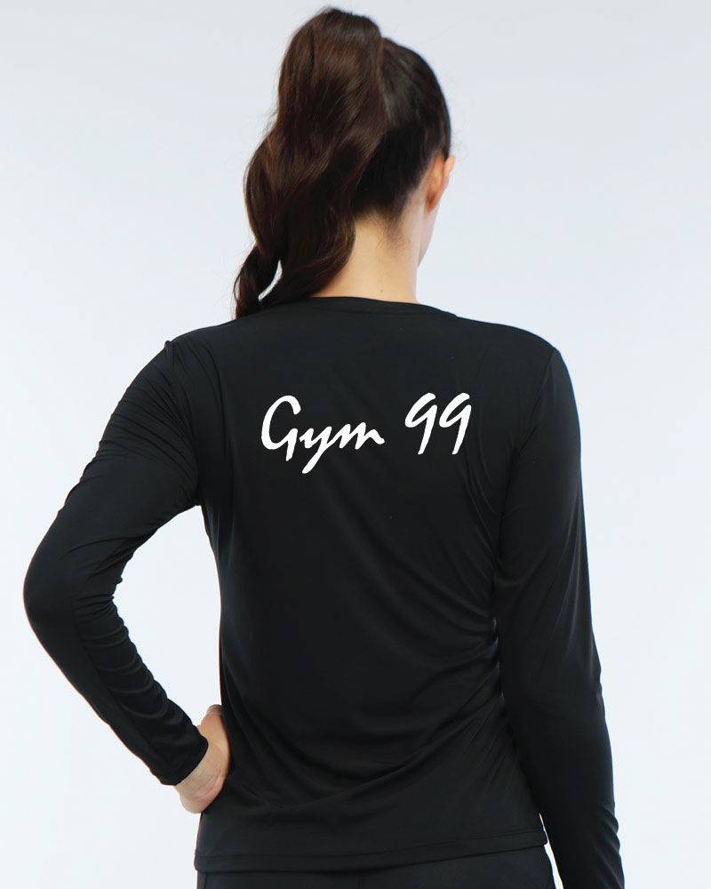 Naisten premium long sleeve Gym 99, black