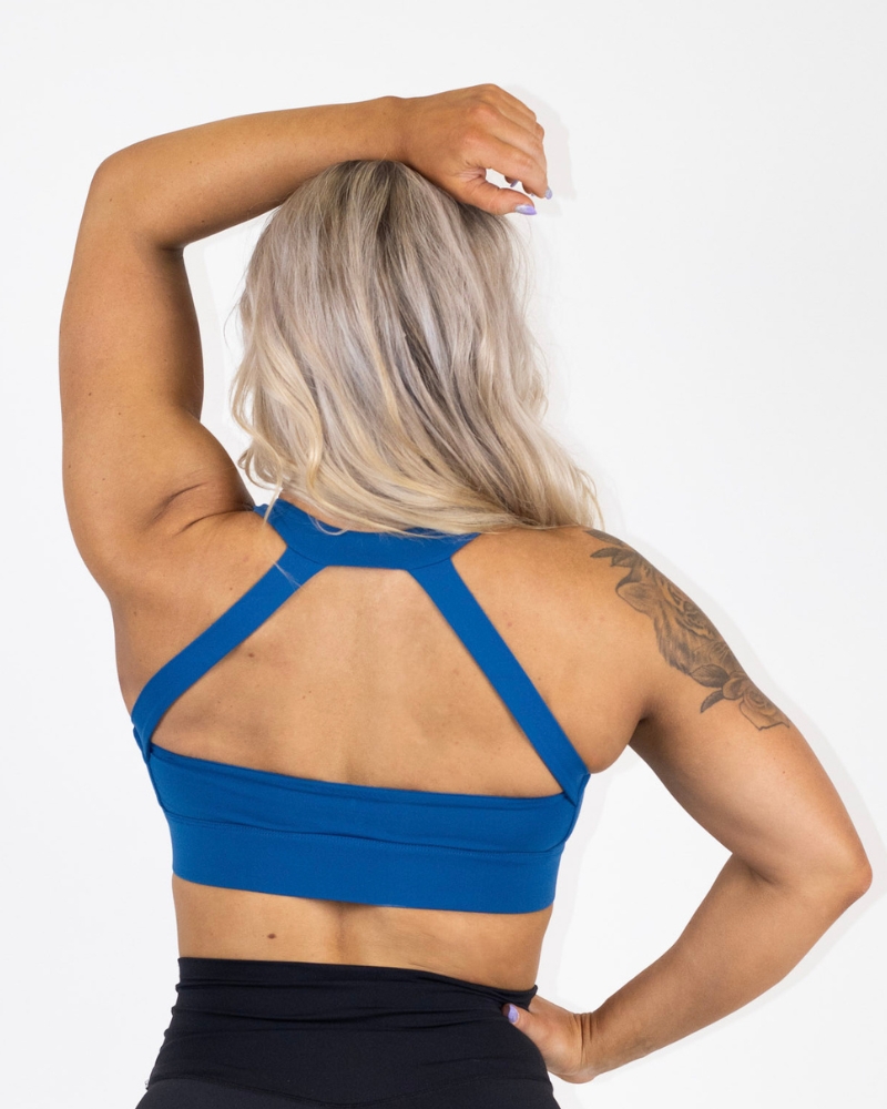 Legacy crossback sport bra, classic blue