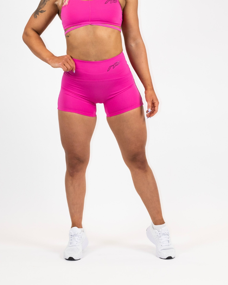 Naisten Xcross training shorts, pink