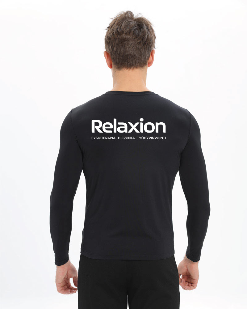Miesten premium long sleeve Relaxion, black