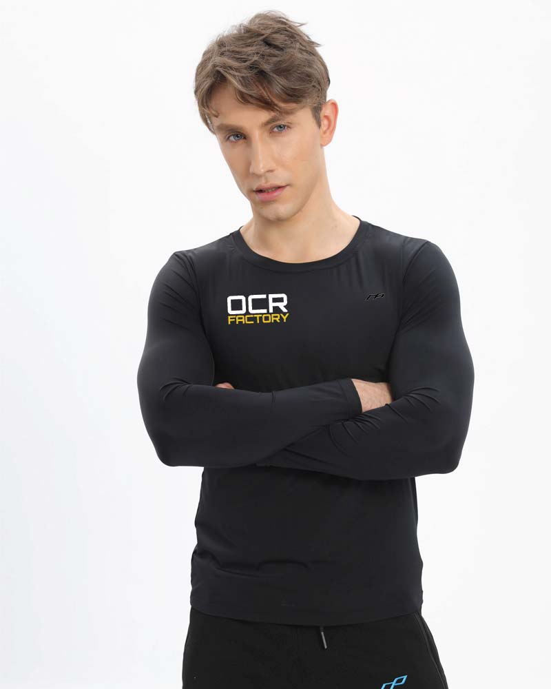 Miesten premium long sleeve OCR Factory, black