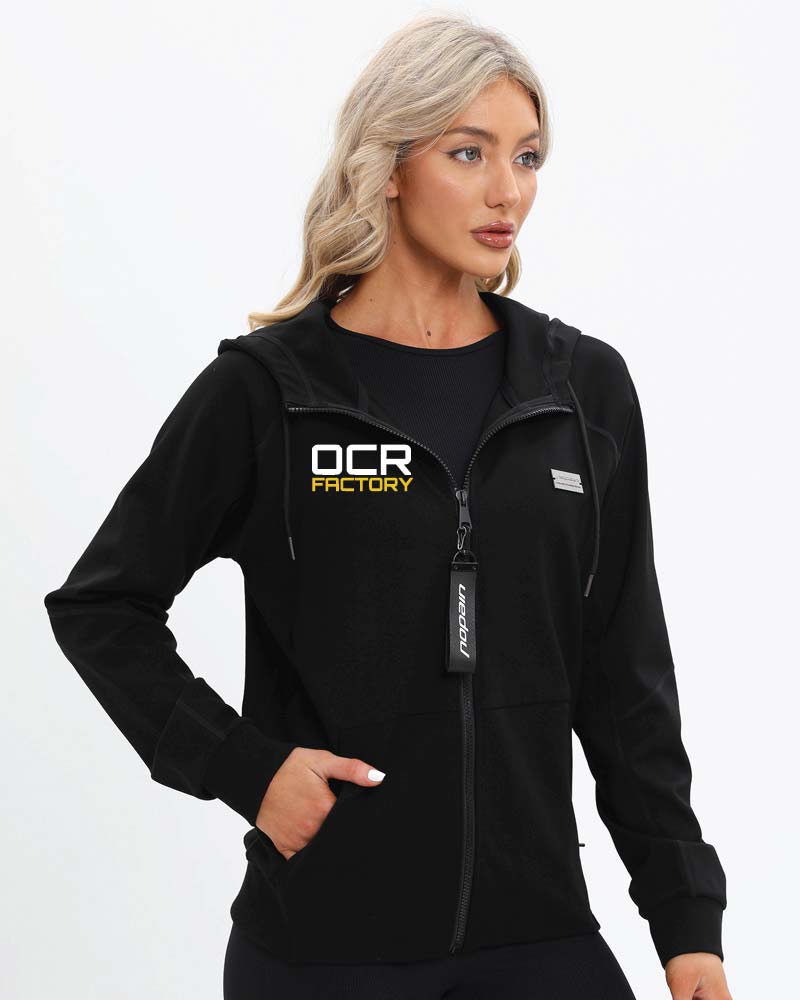 Naisten premium training hoodie OCR Factory, black