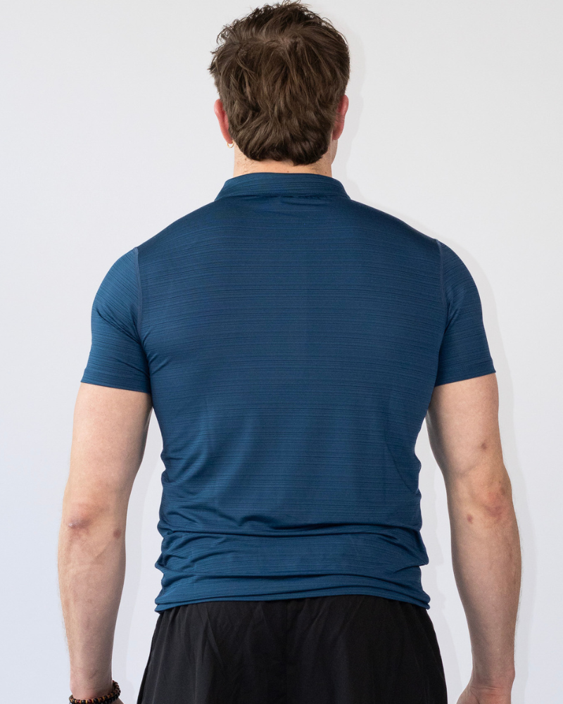 Miesten Classic Fit pooloshirt, dark blue