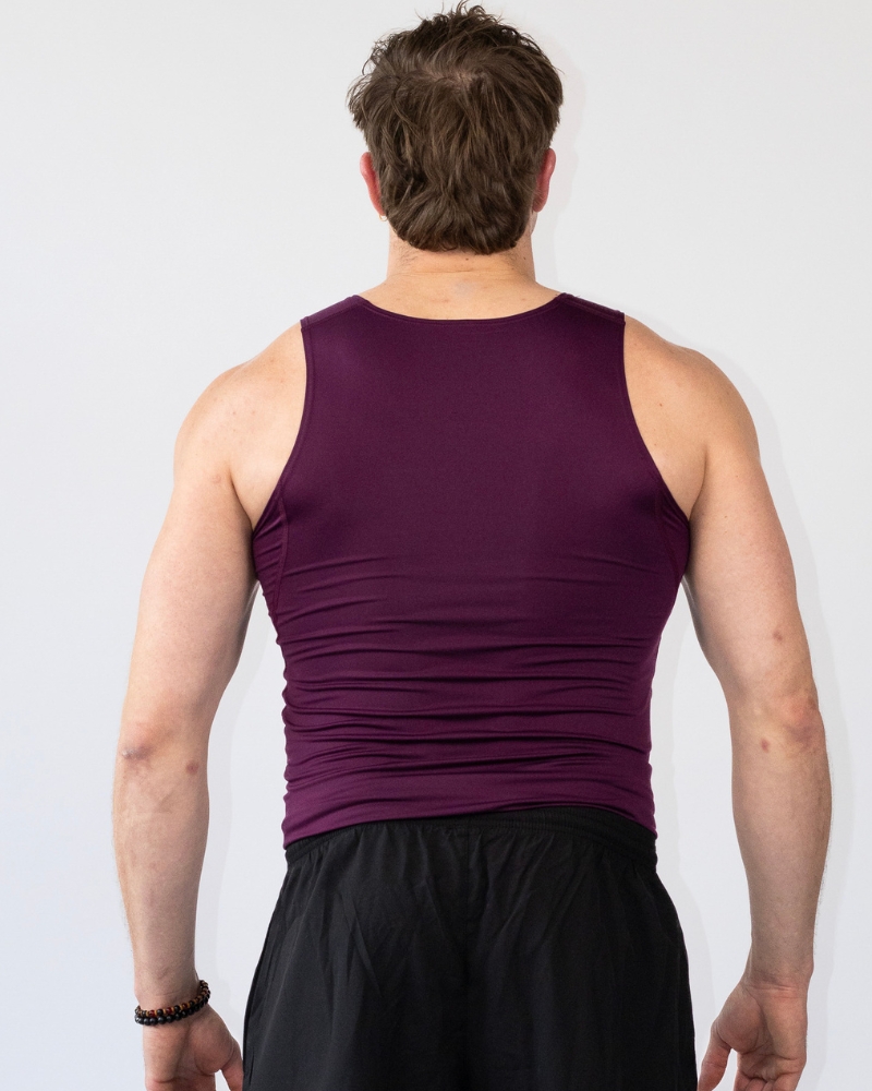 Miesten sleevles shirt, dark purple