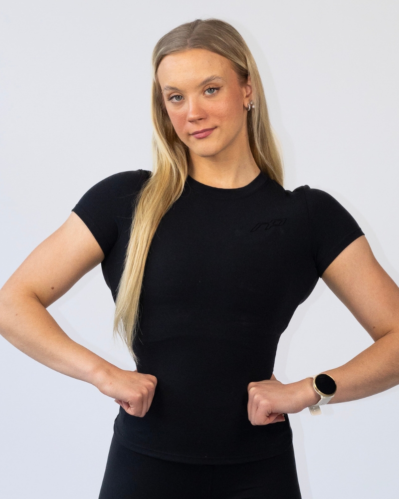 Naisten training tee, black