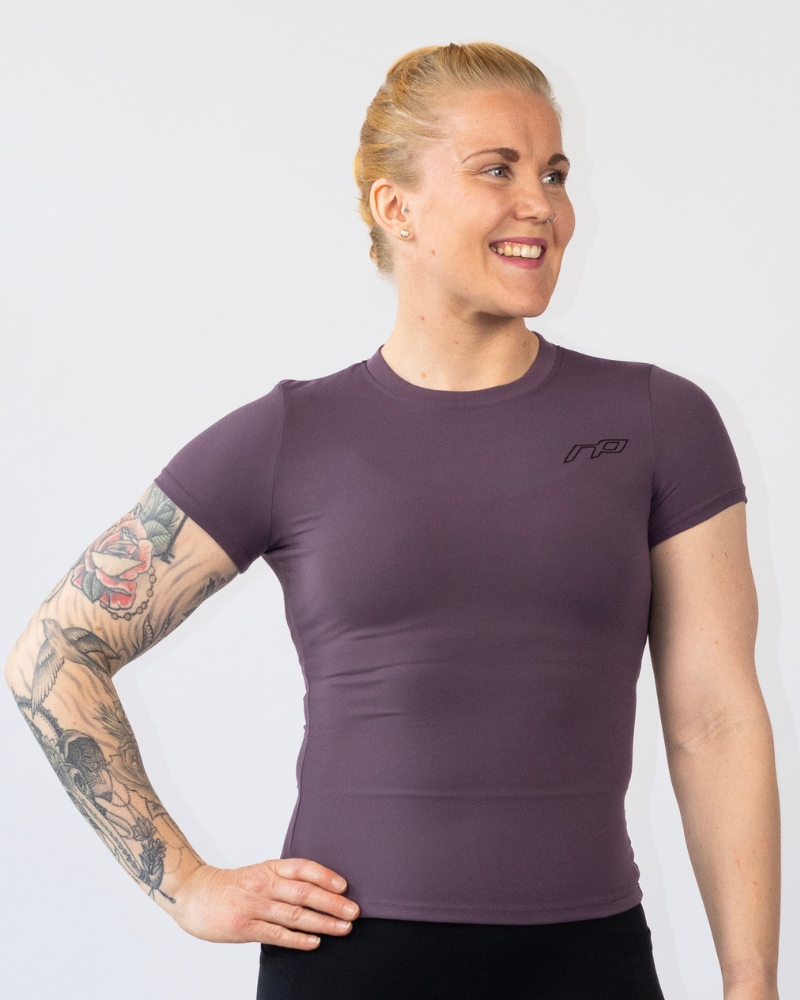 Naisten training tee, purple