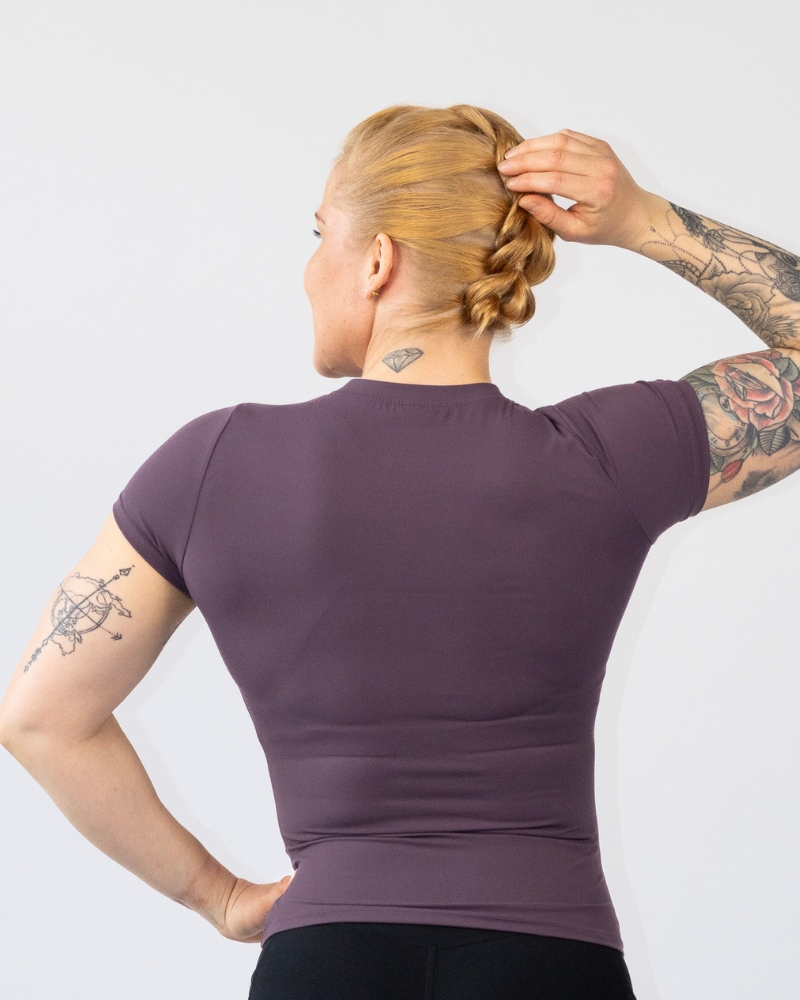 Naisten training tee, purple