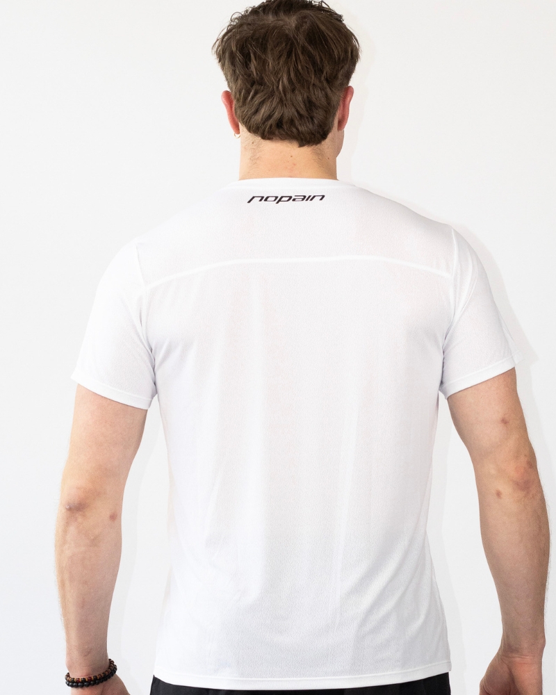 Miesten ultrakevyt workout shirt, white