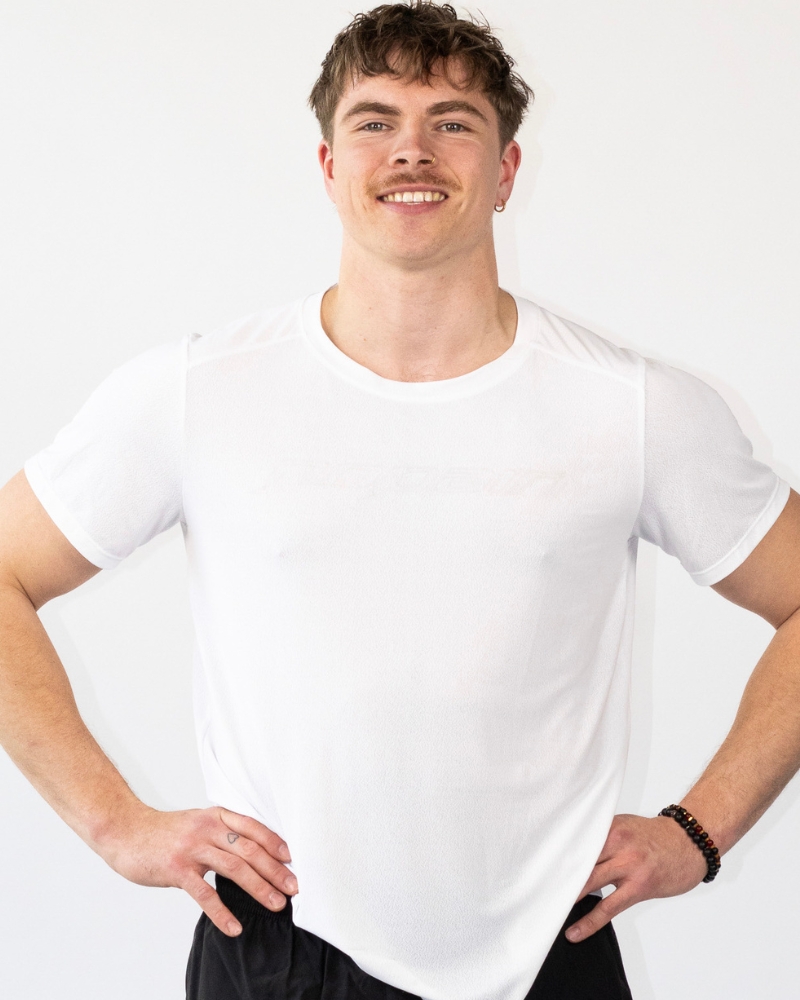 Miesten ultrakevyt workout shirt, white