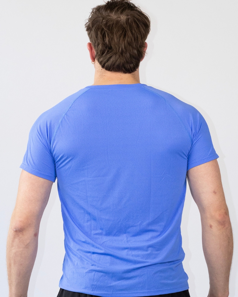 Miesten workout shirt, sky blue