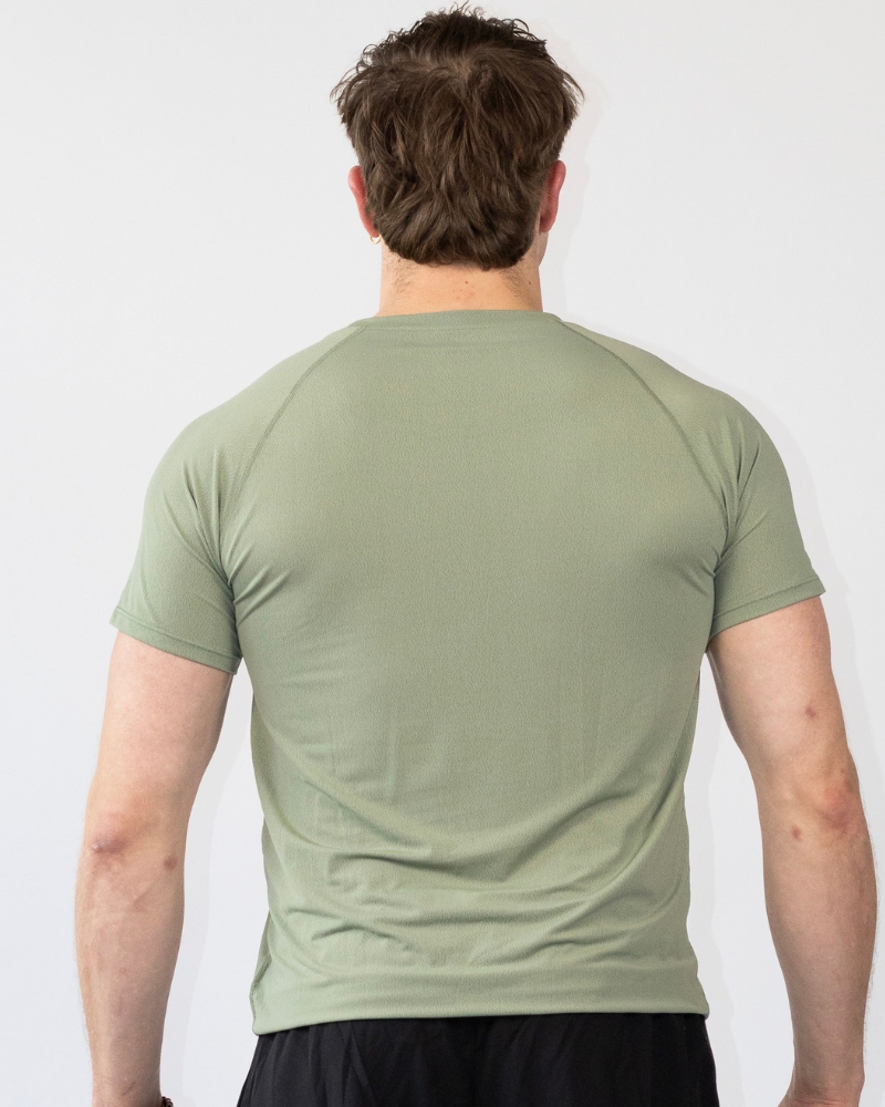 Miesten workout shirt, green