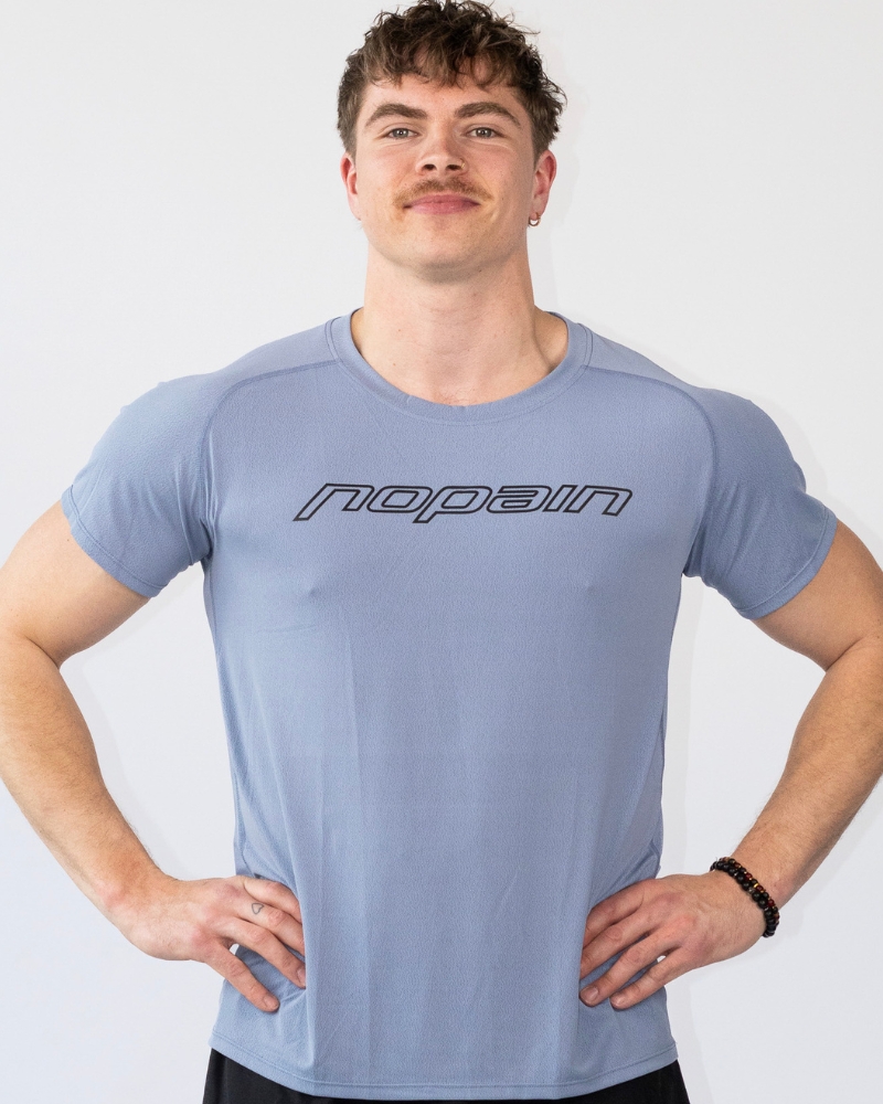 Miesten workout shirt, grey