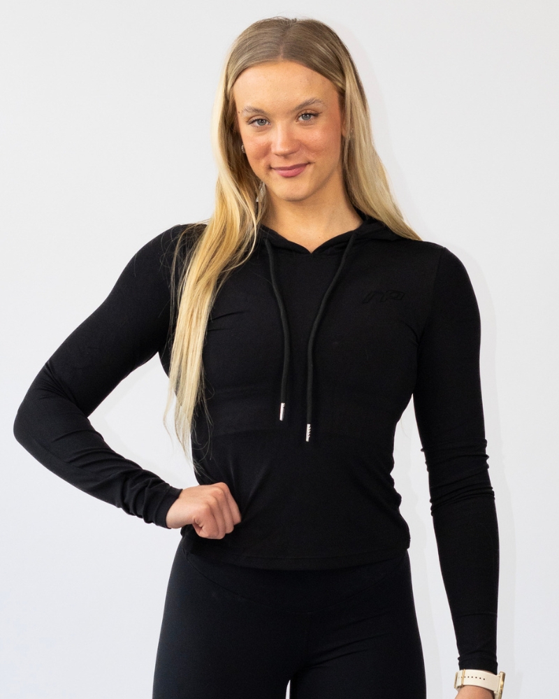 Naisten premium light hoodie Mahtisali, black