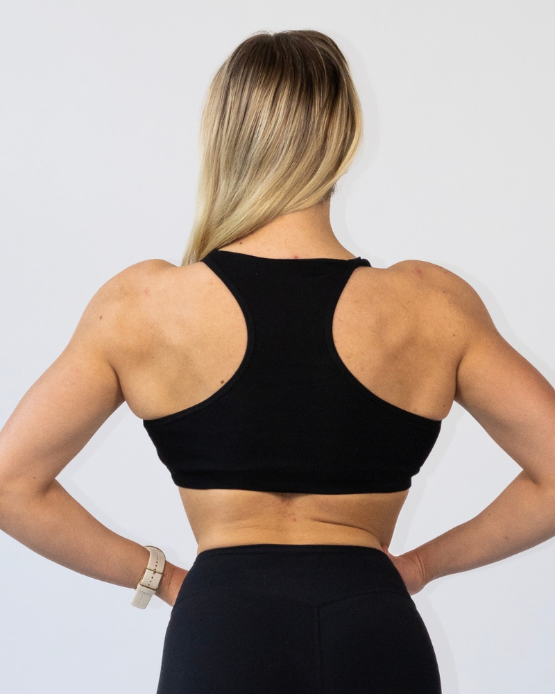 Classic back sport top, black