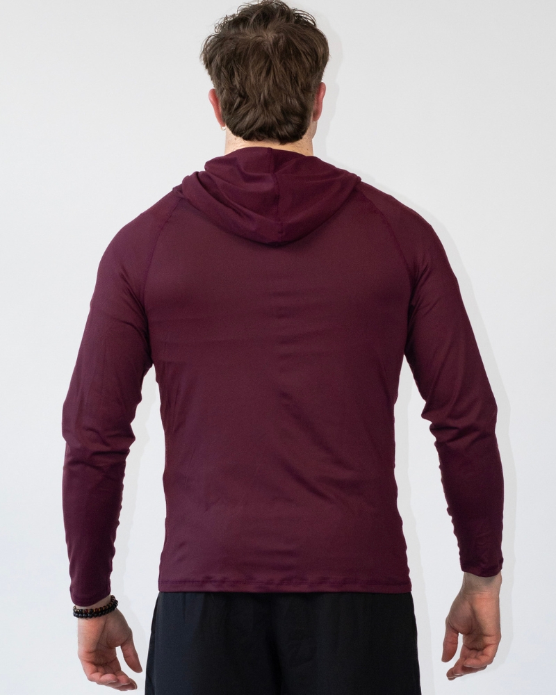 Miesten elite light hoodie, dark purple
