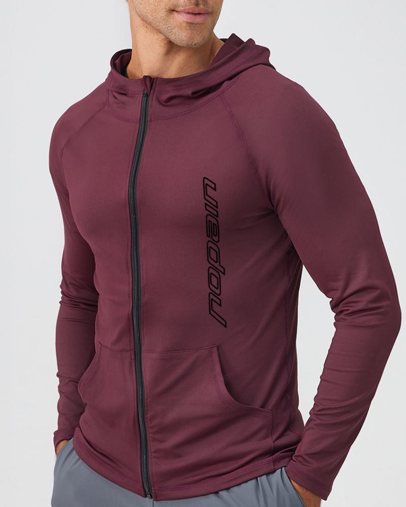 Miesten elite light hoodie, dark purple