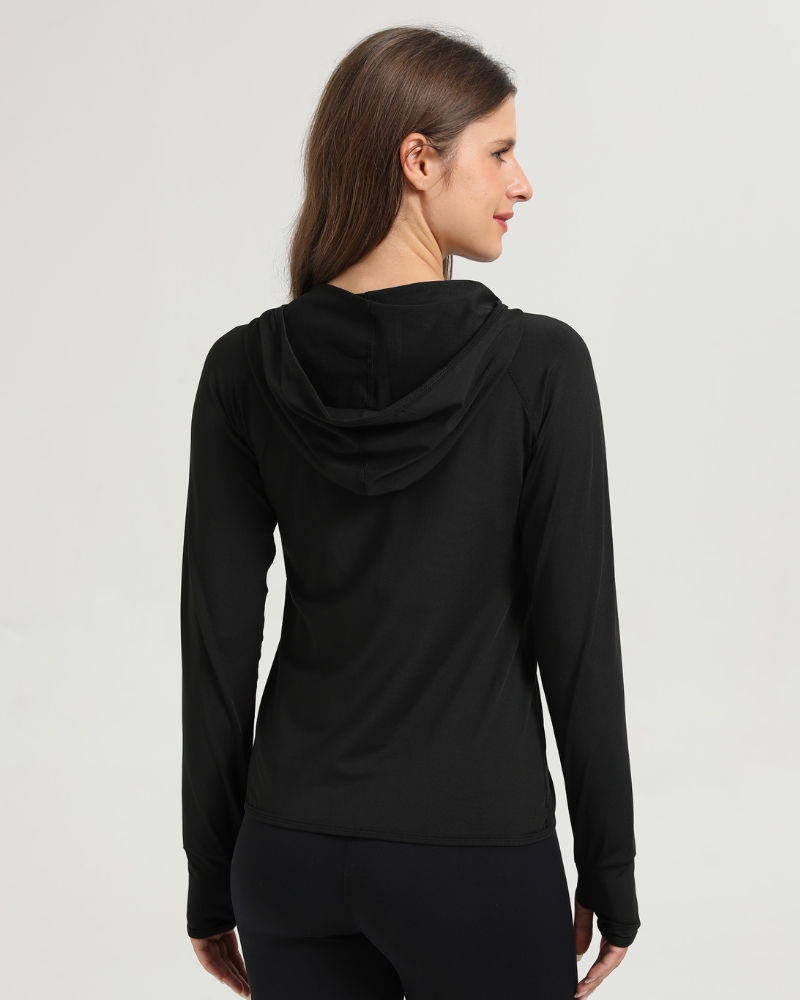 Naisten premium light hoodie, black