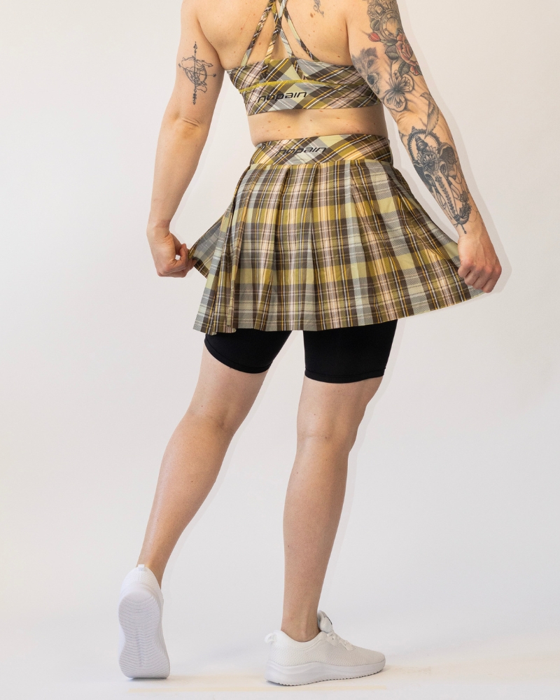 Naisten Ruff Attitude plented skirt, yellow