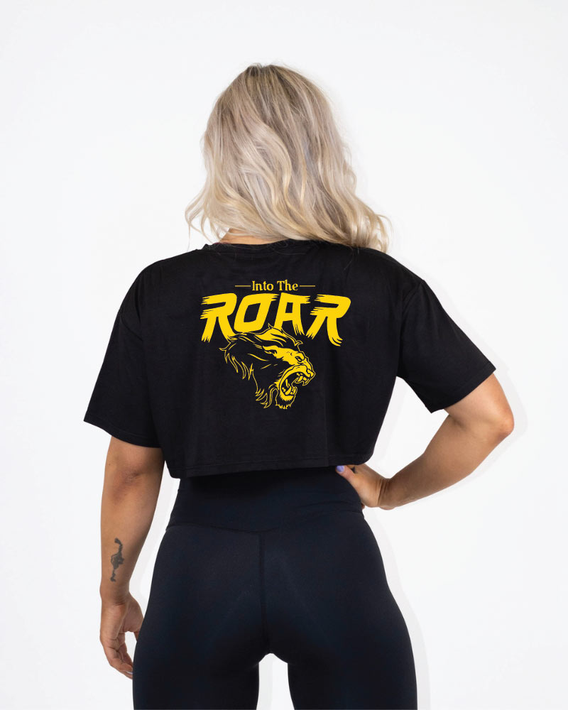 Naisten recycled crop tee TFW Vantaa, black