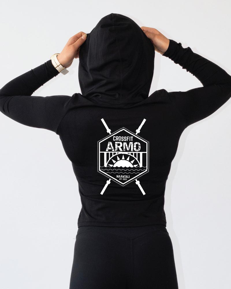 Naisten premium light hoodie CF Armo, black