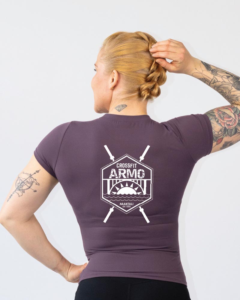 Naisten training tee CF Armo, purple