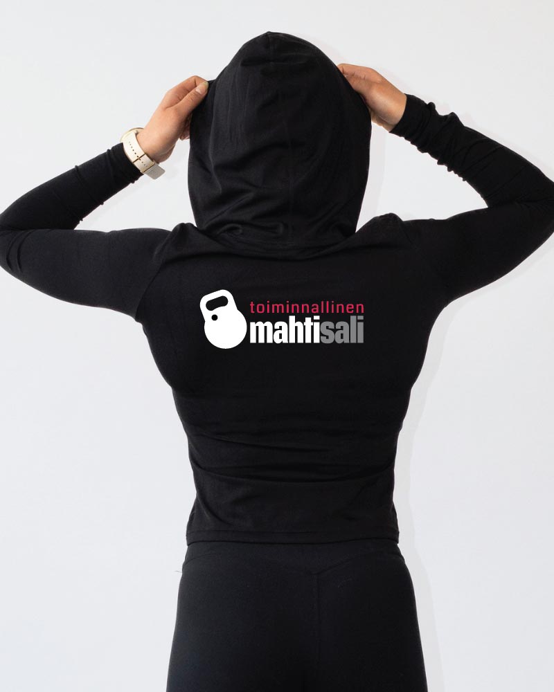 Naisten premium light hoodie Mahtisali, black
