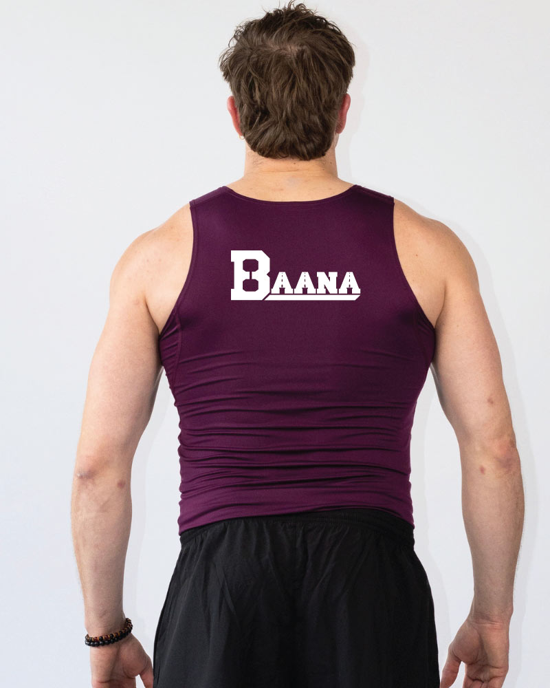 Miesten sleevles shirt Baana Gym, dark purple