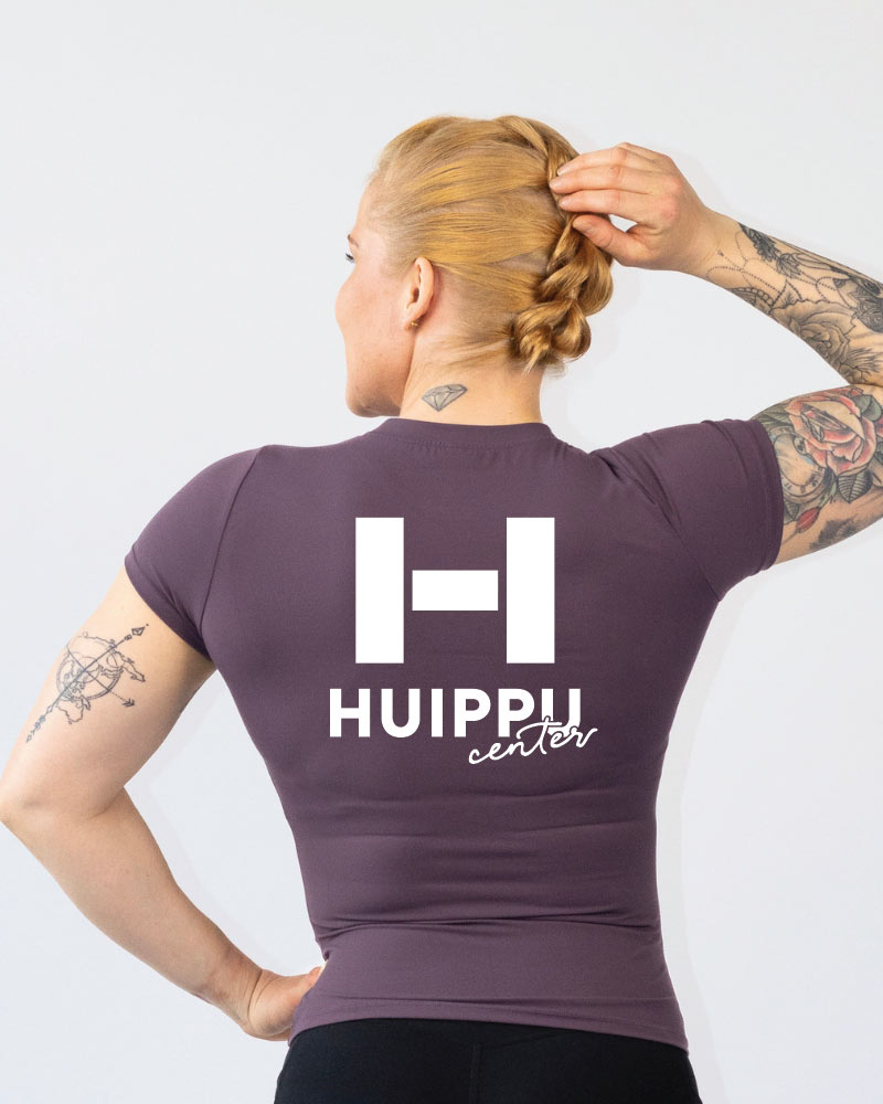 Naisten training tee Huippu Center, purple
