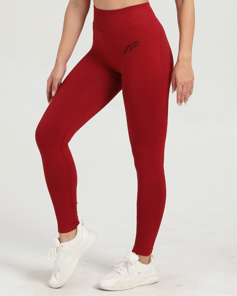 Naisten Attitude Scrunch Tights, Dark red