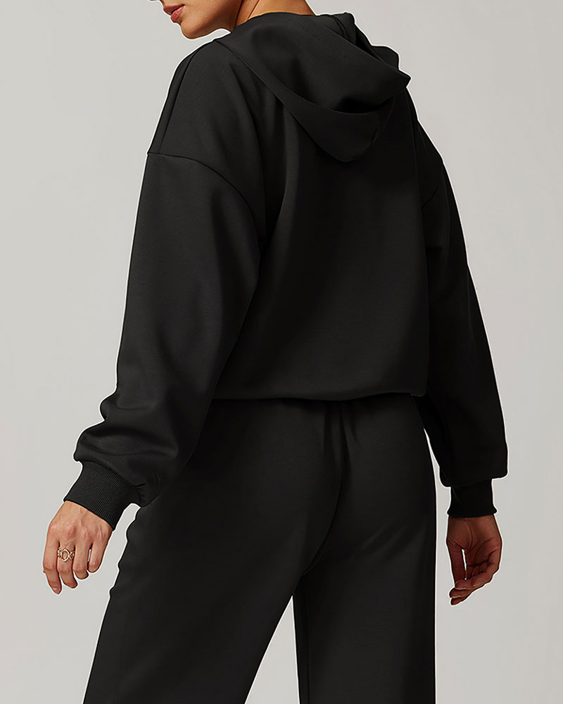 Naisten casual hoodie, black