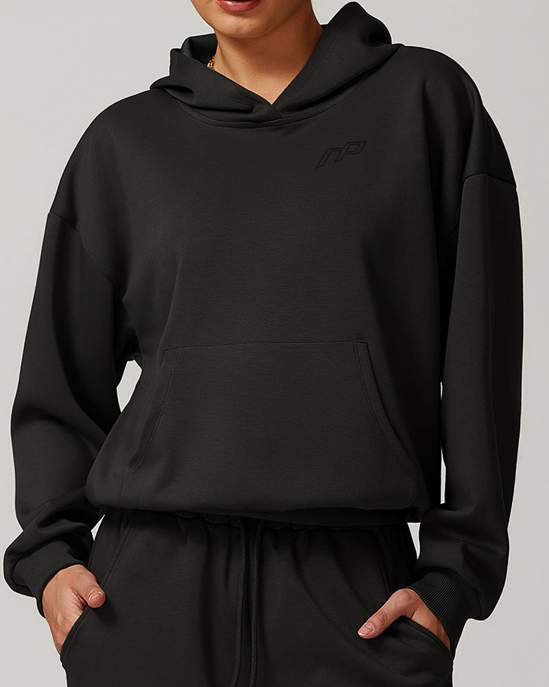 Naisten casual hoodie, black