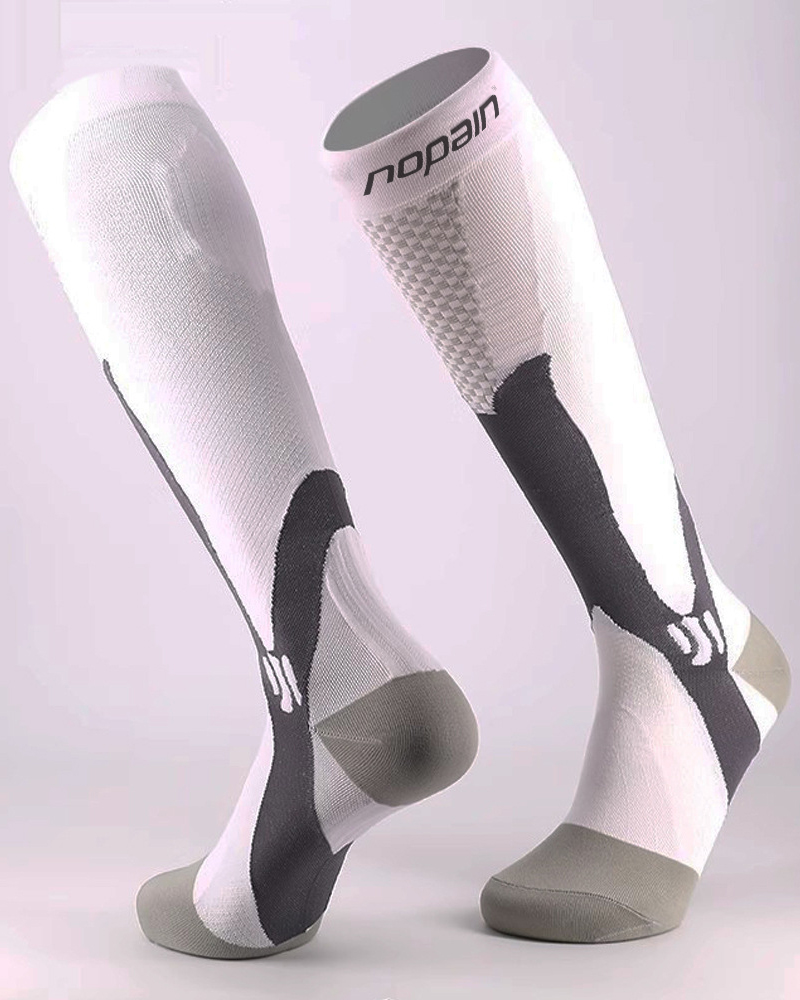 Kompressiosukka, white